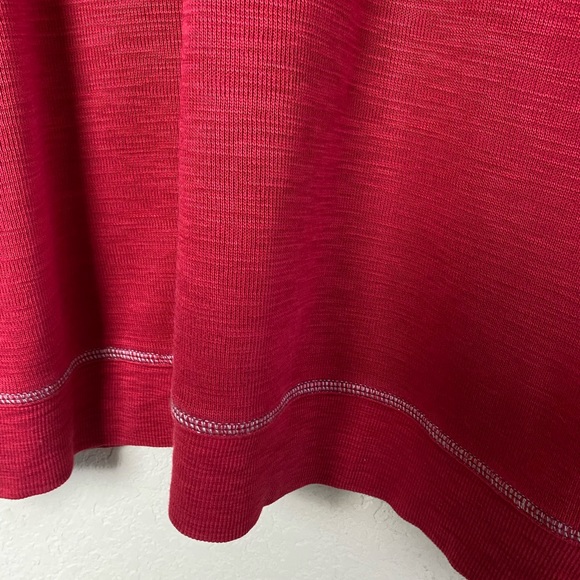 SOLDTommy Bahama Sweater Red 1/4 Zip Mock Neck Pullover Cotton Size XXL - Picture 9 of 11